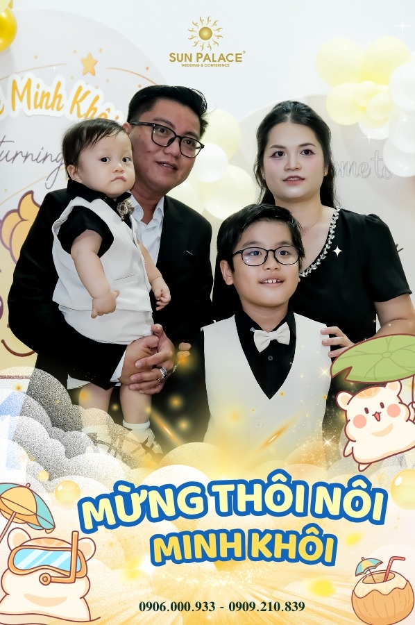 bìa tiệc của bé Minh Khôi