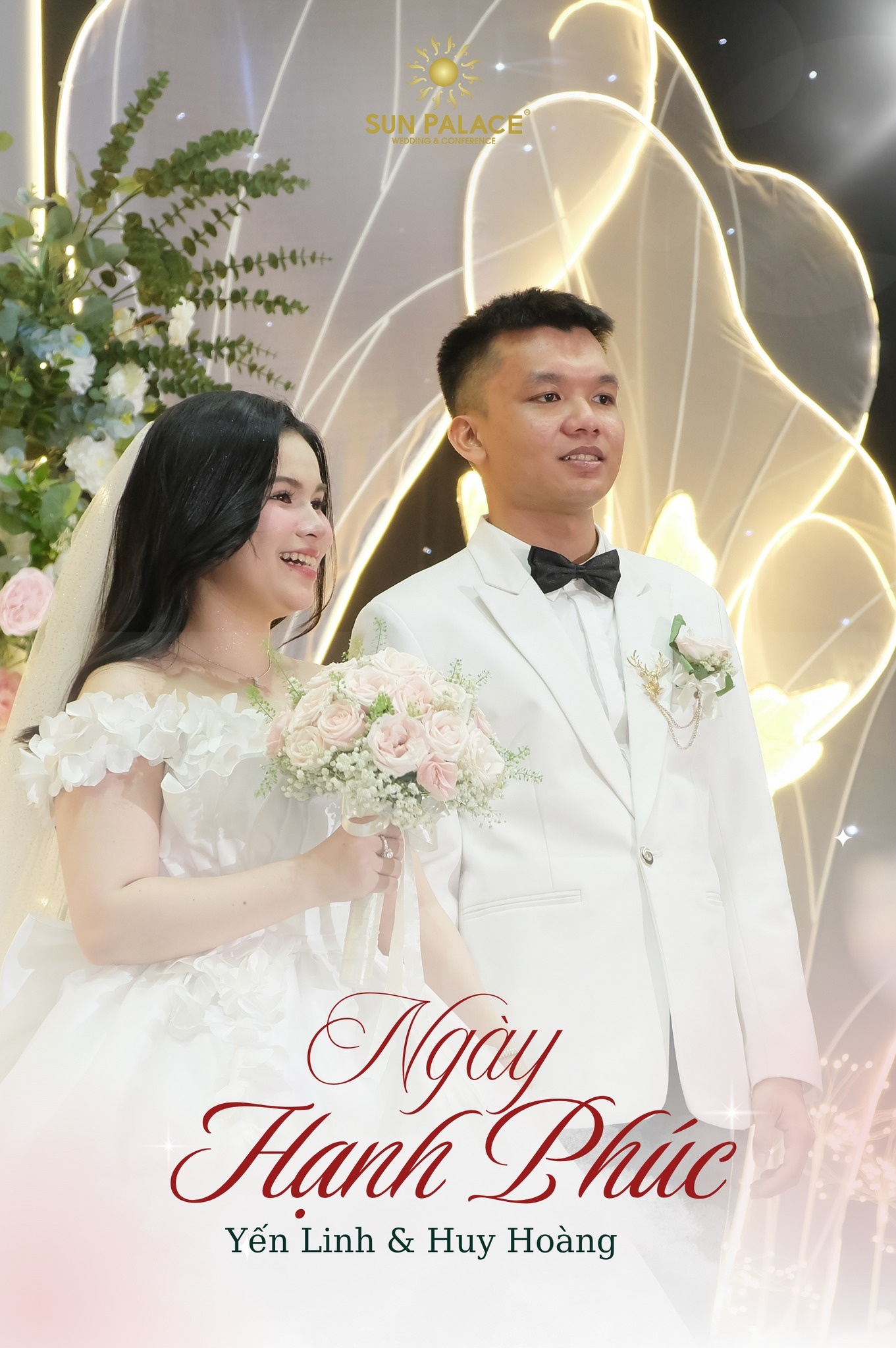poster cưới của yến linh và huy hoàng