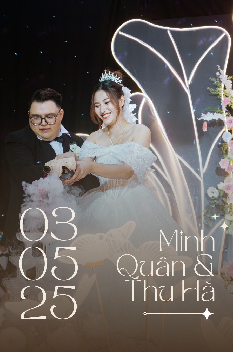 Sảnh cưới phong cách tân cổ điển với thiết kế sang trọng, phù hợp cho những cặp đôi yêu thích sự tinh tế